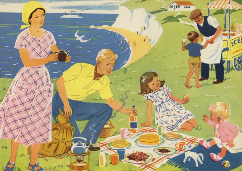 Piknik (barevné lito) od Audrey Brunton