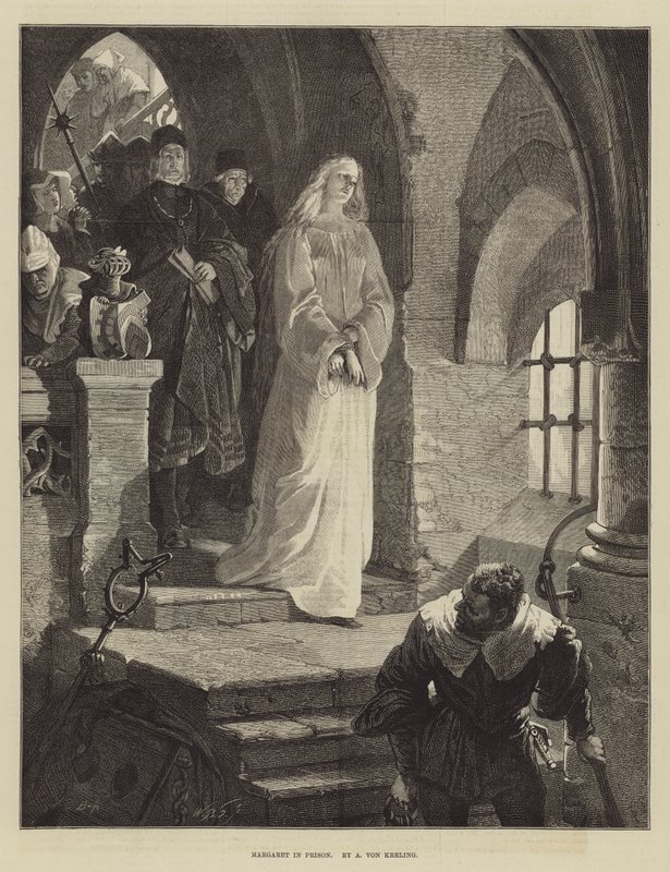 Markéta ve vězení od August von Kreling