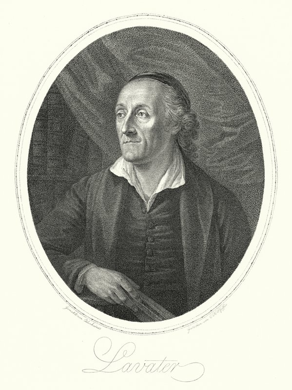 Johann Kaspar Lavater , švýcarský teolog, autor a fyziognom (rytina) od August Friedrich Oelenhainz