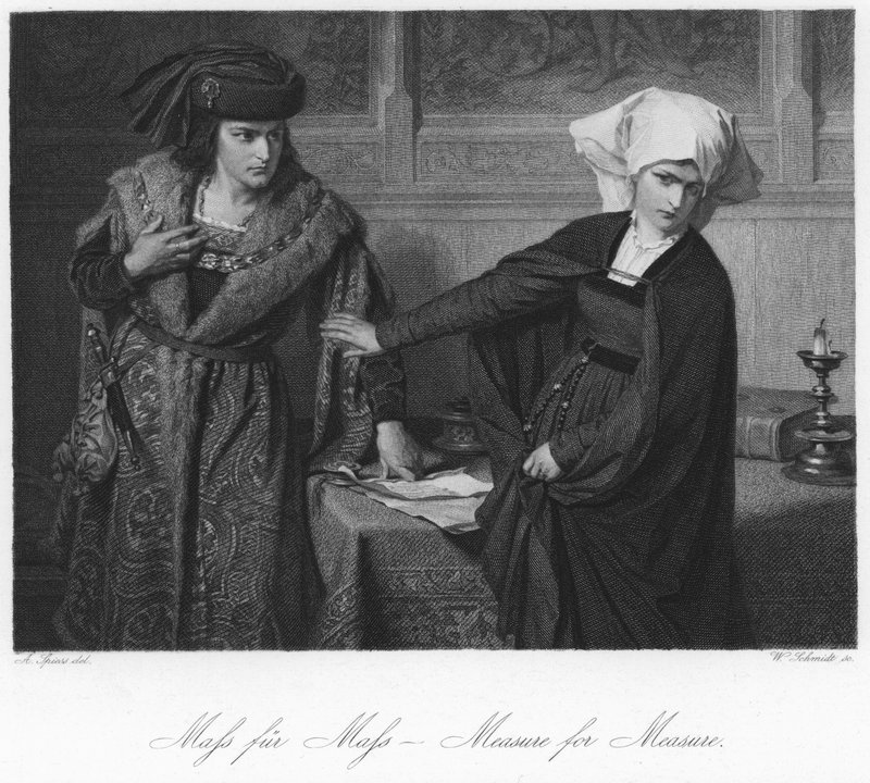 Scéna z Measure for Measure od August Spiess