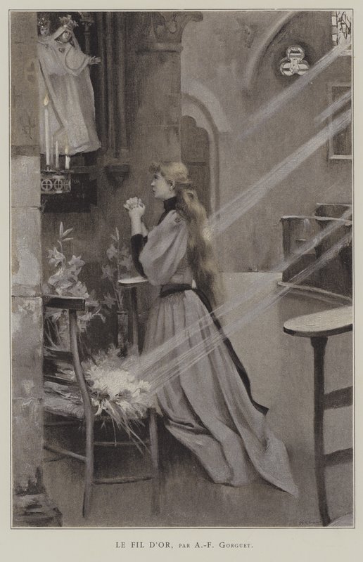 Ilustrace pro Le Fil dOr, Henry Greville od Auguste Francois Gorguet