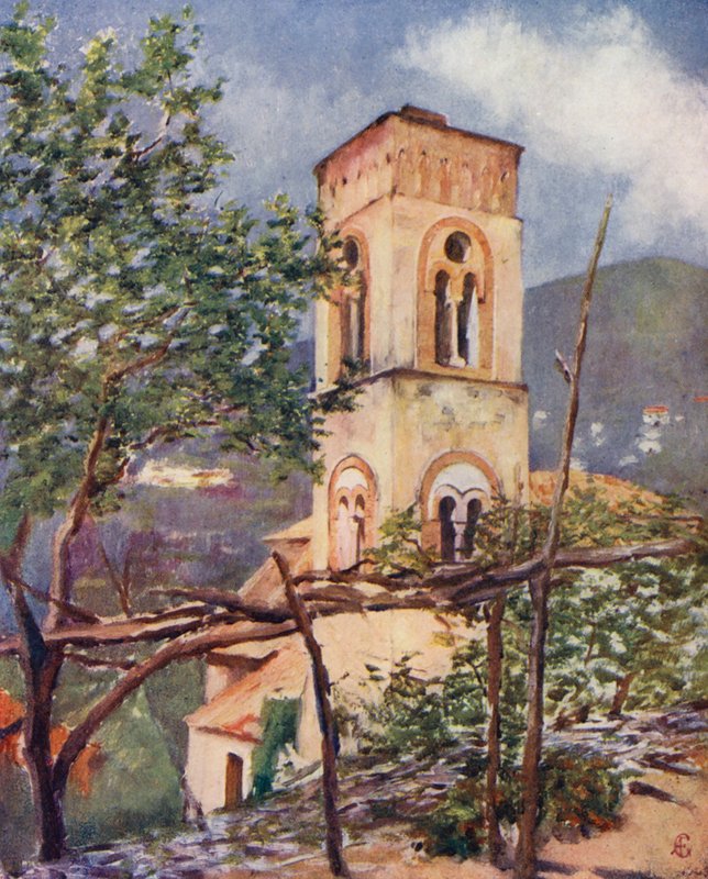 Katedrála v Ravellu (barevná litografie) od Augustine Fitzgerald