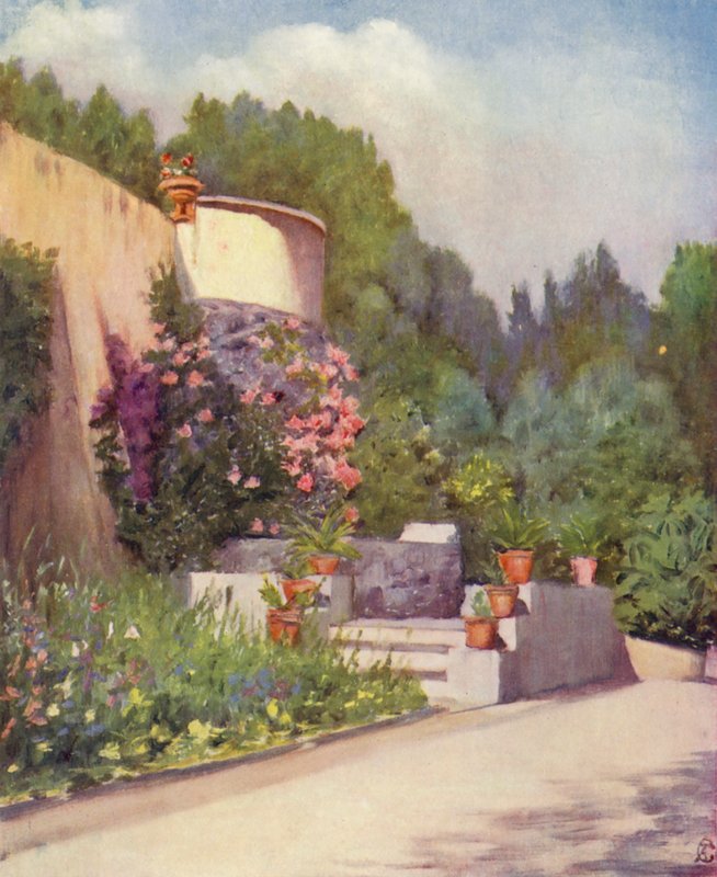Terasa, Villa Rosebery (barevná litografie) od Augustine Fitzgerald