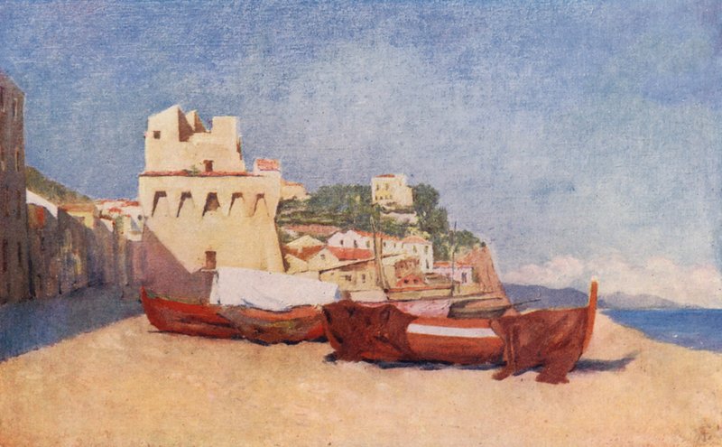Vietri (barevná litografie) od Augustine Fitzgerald