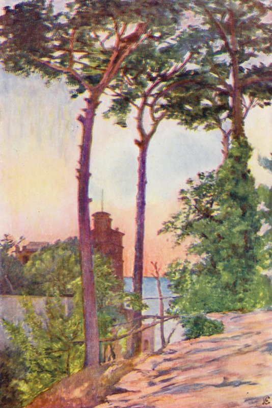 Villa Crawford (barevná litografie) od Augustine Fitzgerald