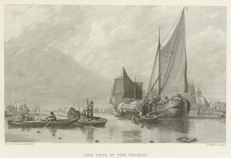 Bazén Temže od Augustus Wall Callcott