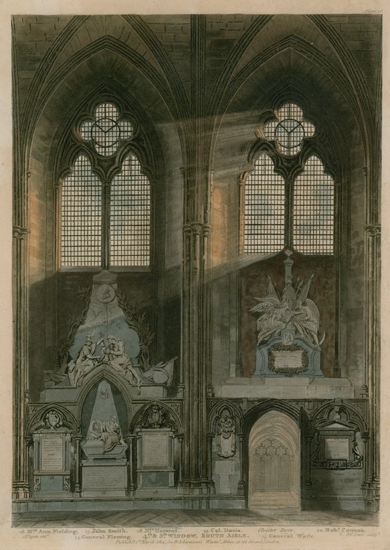Čtvrté a páté okno, South Aisle, Westminster Abbey, Londýn od Augustus Charles Pugin