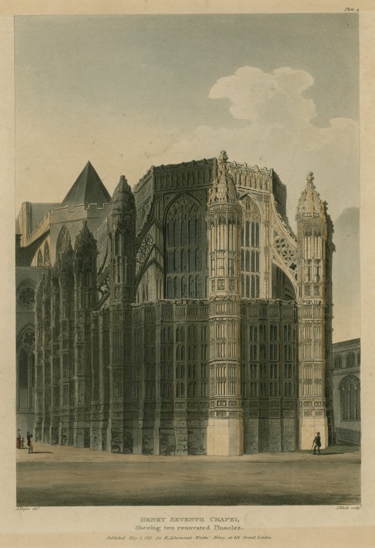 Kaple Henry Seventh, Westminster Abbey, Londýn, ukazuje dva principy renovace od Augustus Charles Pugin