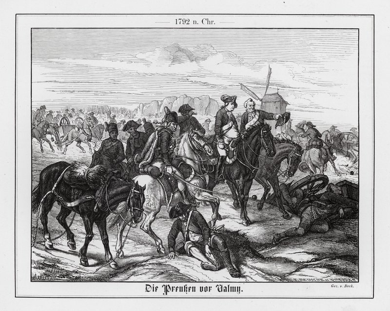 Prusové v bitvě u Valmy od Augustus J. Beck