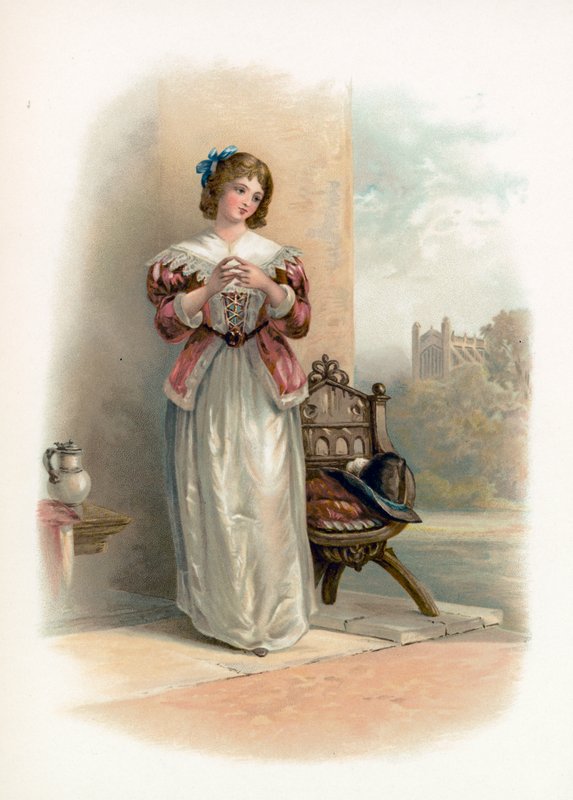Anne Page z Veselých paniček z Windsoru od Augustus Wall Callcott