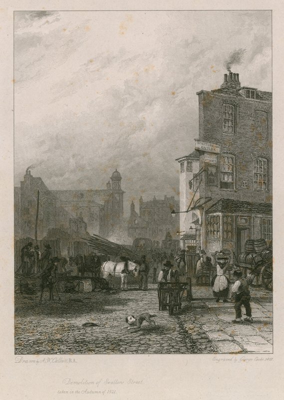 Demolice Swallow Street v Londýně od Augustus Wall Callcott