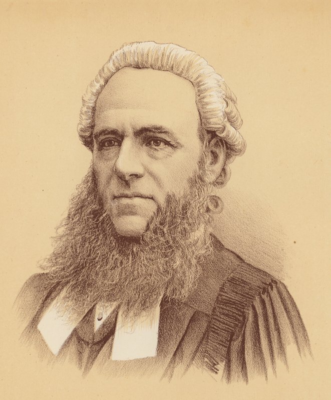 Jeho ctihodnost pan soudce Foster (barevná litografie) od Australian School