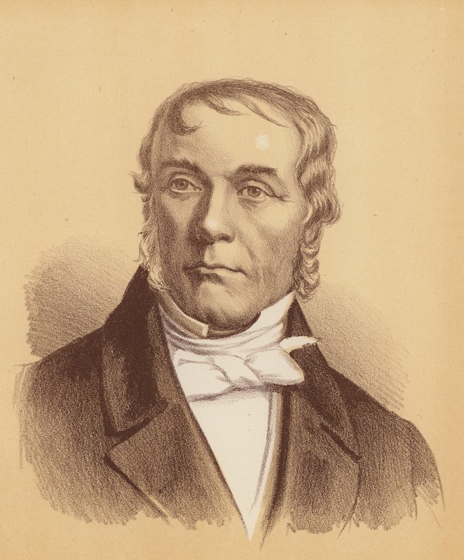 William Faithfull, Esquire (barevná litografie) od Australian School