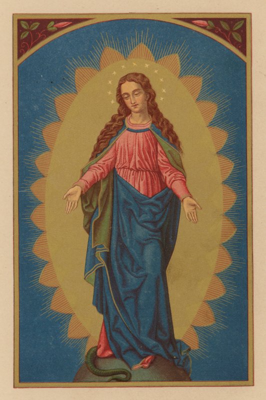 B Marie, Neposkvrněná Panna (chromolit) od Austrian School