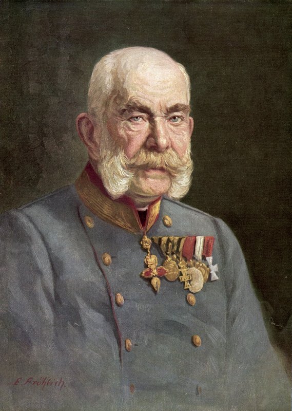 František Josef I., rakouský císař (barevná litografie) od Austrian School