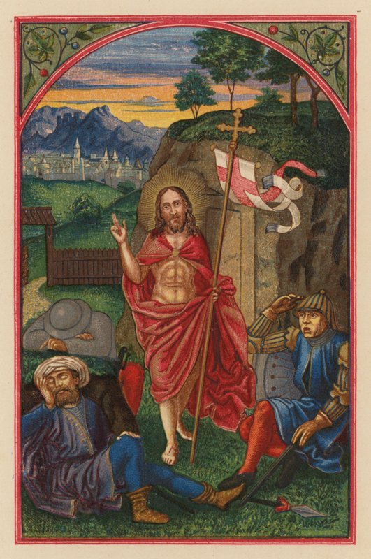 Vzkříšení D N J Chr (chromolit) od Austrian School