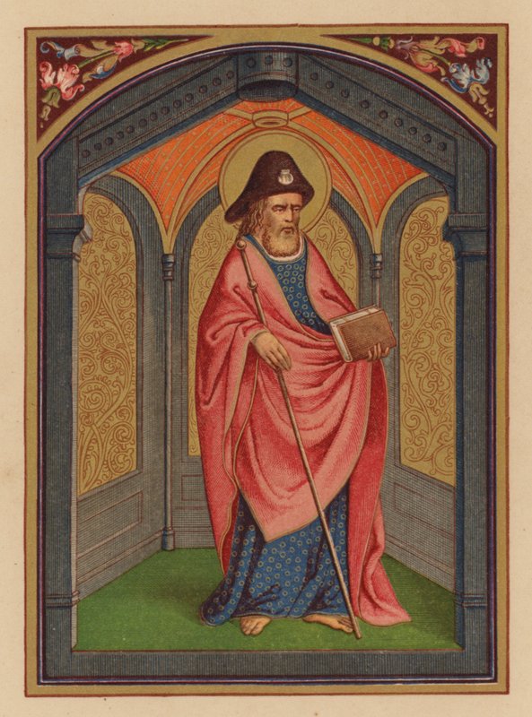 Svatý Jakub, apoštol (chromolit) od Austrian School
