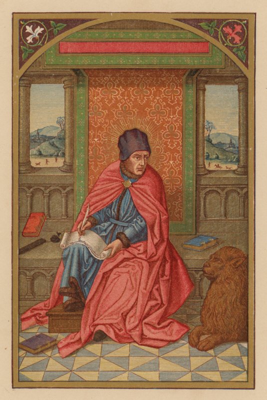 S Marcus Ev (chromolitho) od Austrian School