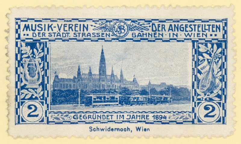 Tramvaj před radnicí ve Vídni od Austrian School