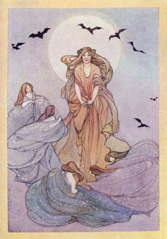 John Keats: Óda na slavíka (barevné lito) od Averil Mary Burleigh