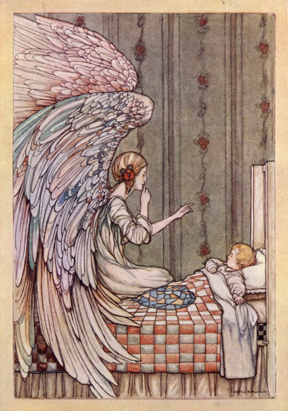 John Keats: Spánek a poezie (barevné lito) od Averil Mary Burleigh