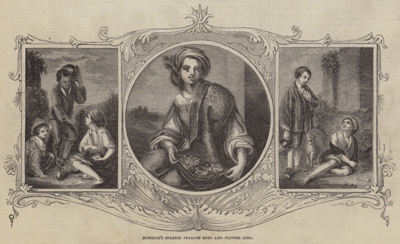 Murillovi španělští selští chlapci a květinka od Bartolomé Esteban Murillo
