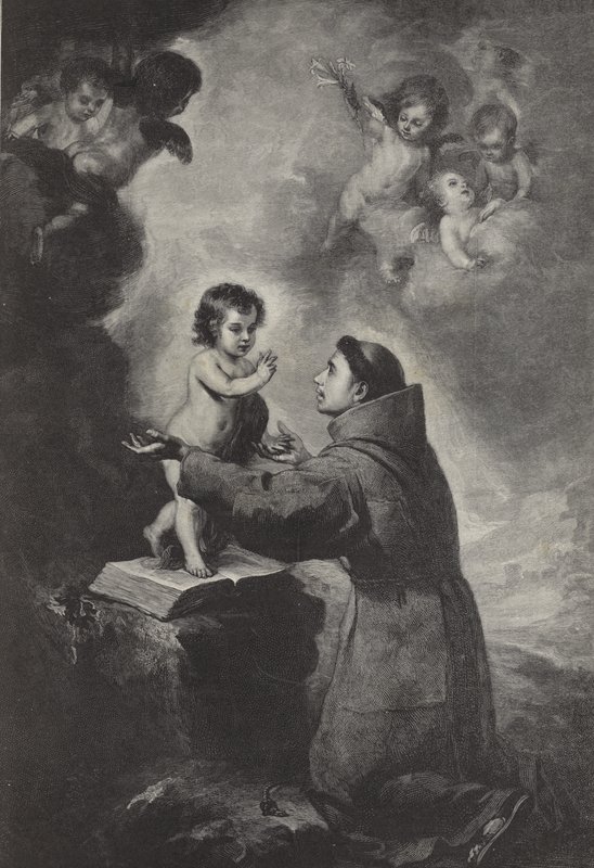 Vize svatého Antonína Paduánského od Bartolomé Esteban Murillo