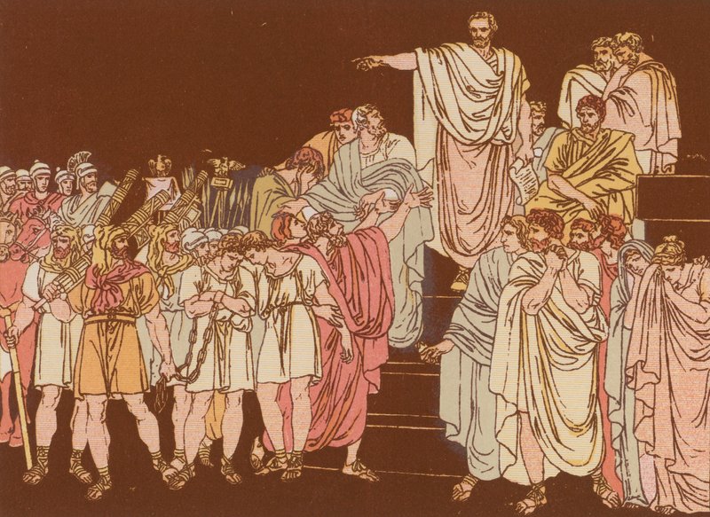 Brutus odsuzující své syny k smrti od Bartolomeo Pinelli