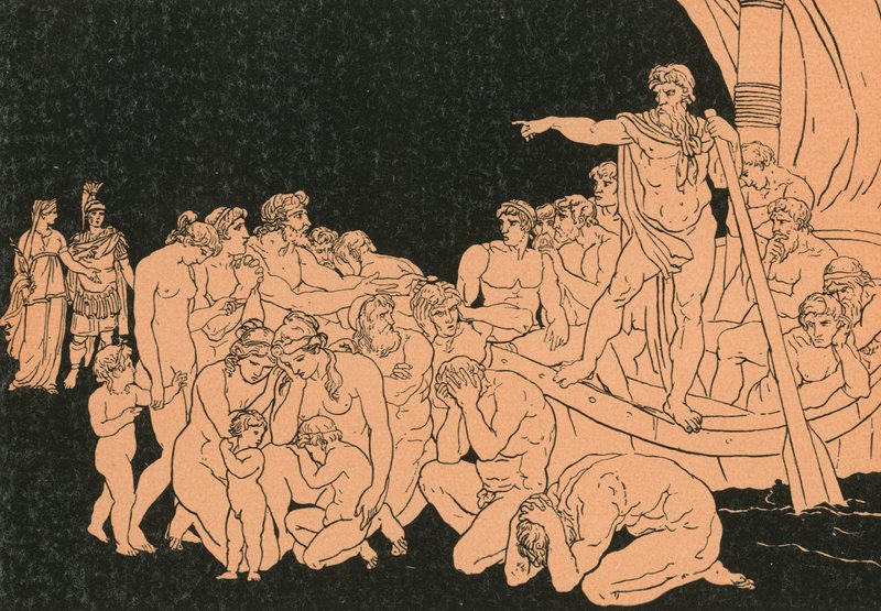Charon a duchové od Bartolomeo Pinelli