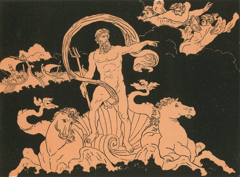 Neptun utišující vlny od Bartolomeo Pinelli