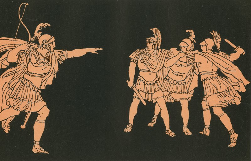 Nisus a Euryalus od Bartolomeo Pinelli
