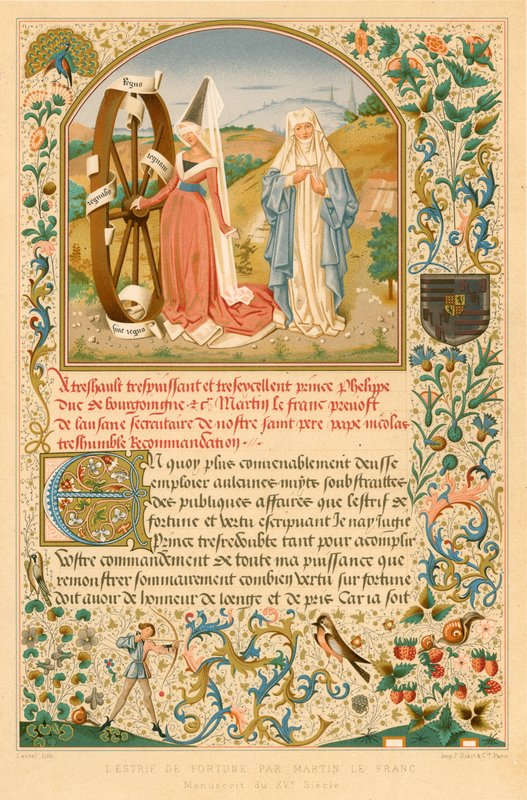 LEstrif de Fortune od Martina le Franc. Rukopis 15. století od Belgian School