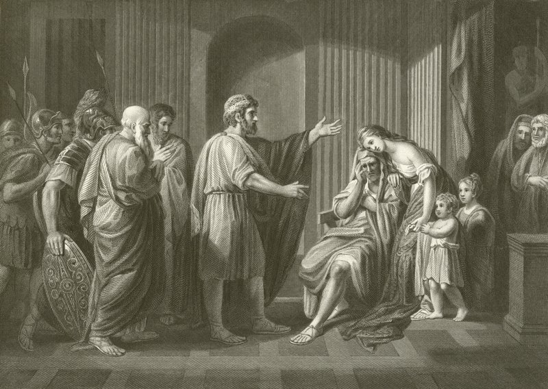 Vyhnání Cleombrota od Benjamin West