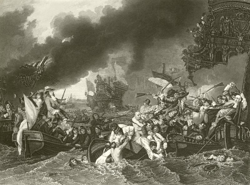 Bitva u La Hogue od Benjamin West