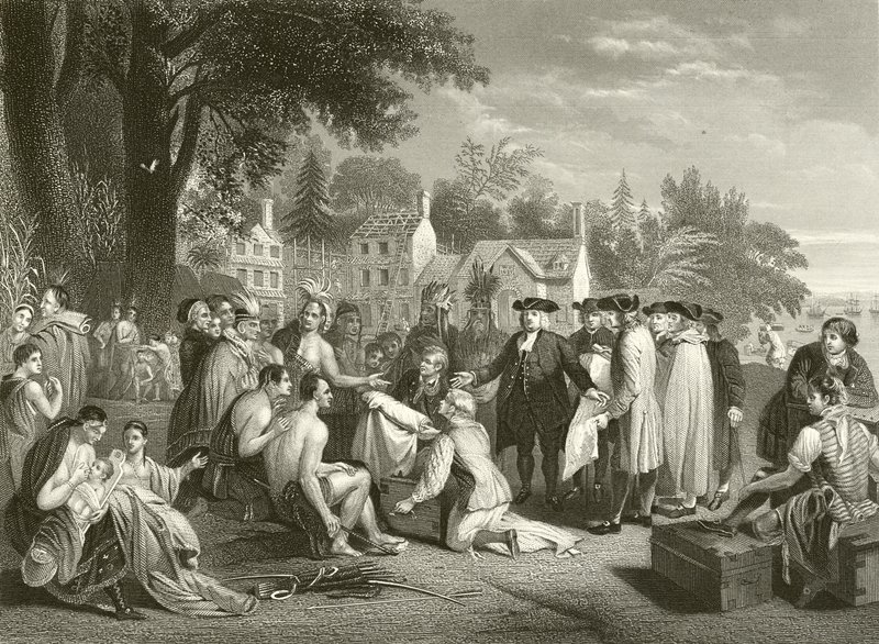 Smlouva Williama Penna s Indiány od Benjamin West