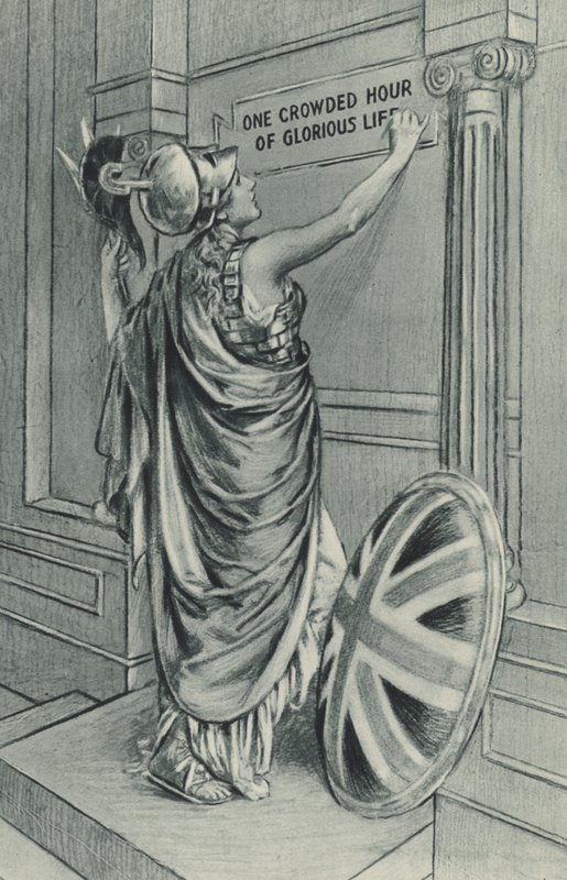 The Call of Britannia – One Crowded Hour of Glorious Life (litho) od Bernard (after) Partridge