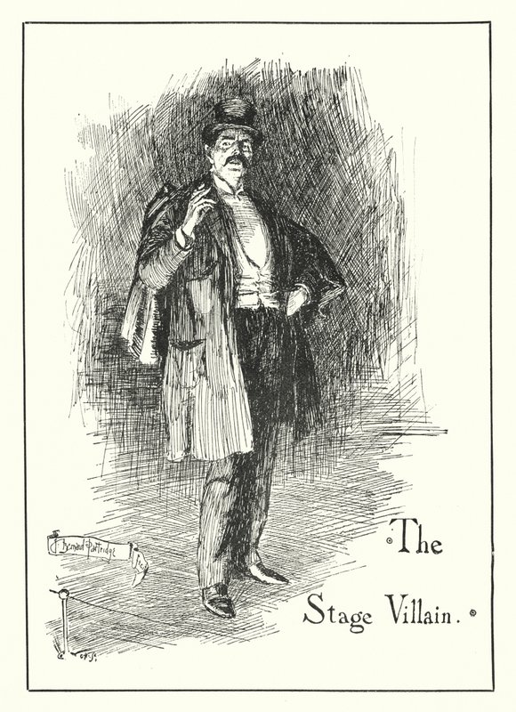The Stage Villain (rytina) od Bernard (after) Partridge