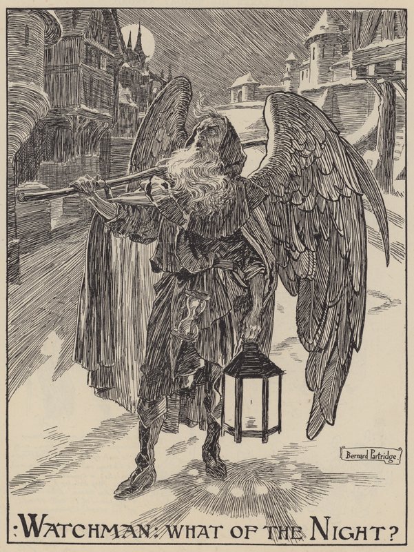 Watchman: What Of The Night? (rytina) od Bernard (after) Partridge