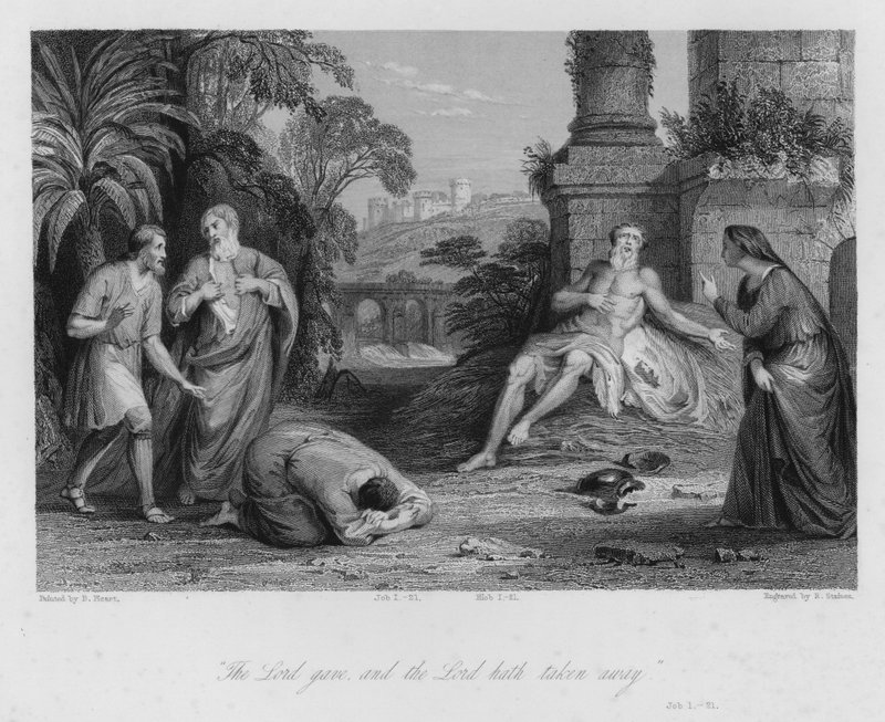 The Desolation of Job, Job I, 21 (rytina) od Bernard (after) Picart