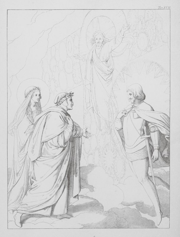 Danteho Božská komedie, Paradiso (Nebe), deska XVII (litografie) od Bernhard Schuler