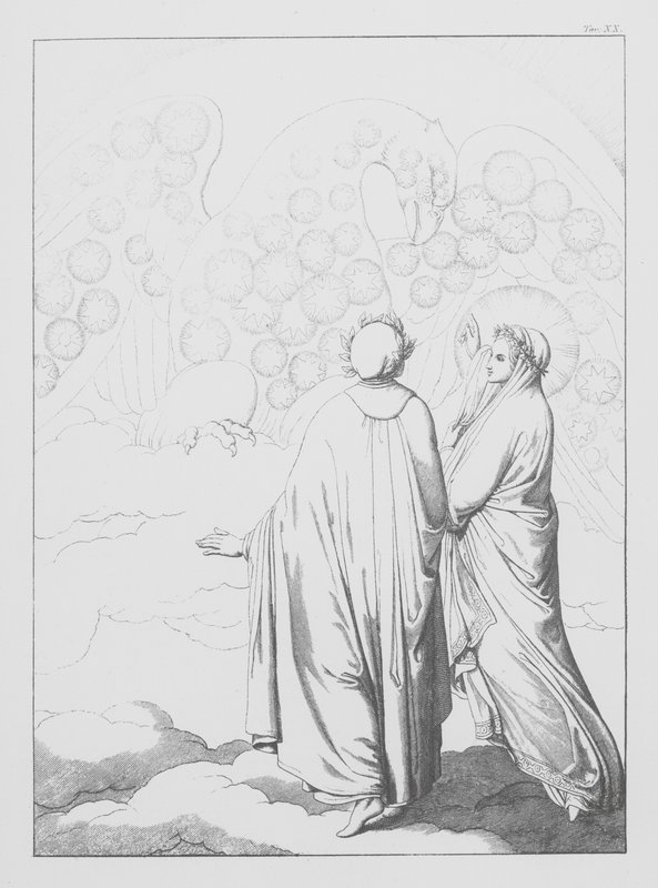 Danteho Božská komedie, Paradiso (Nebe), deska XX (litografie) od Bernhard Schuler