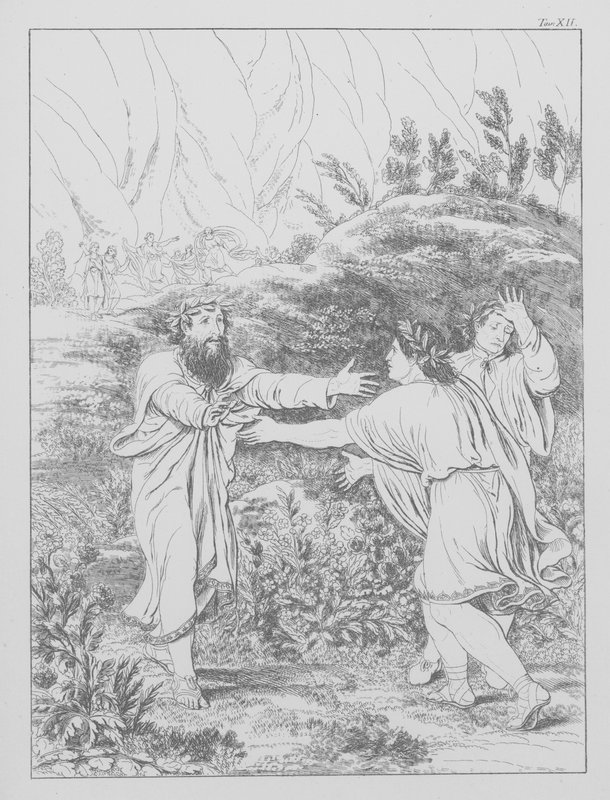 Danteho Božská komedie, Očistec, deska XII (litografie) od Bernhard Schuler