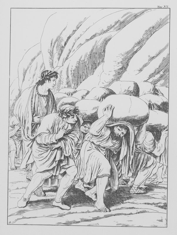 Danteho Božská komedie, Očistec, deska XX (litografie) od Bernhard Schuler