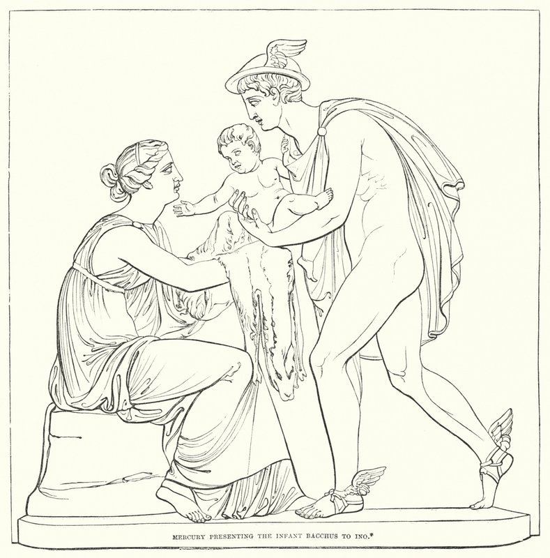 Merkur představuje Ino Baccha od Bertel after Thorvaldsen