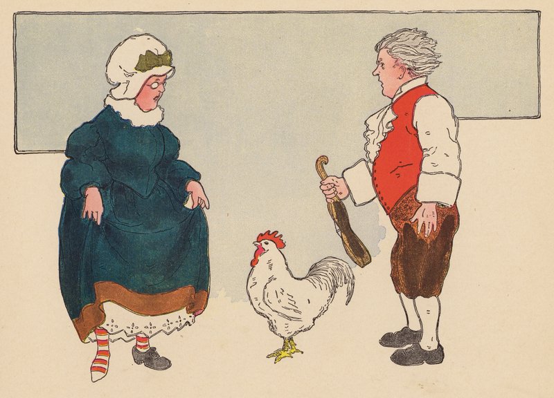 Říkanka: Cock-a-doodle-do! (barevná litografie) od Blanche Fisher Wright