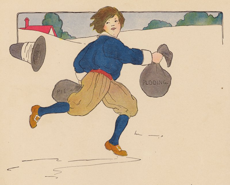 Říkanka: Georgy Porgy (barevná litografie) od Blanche Fisher Wright