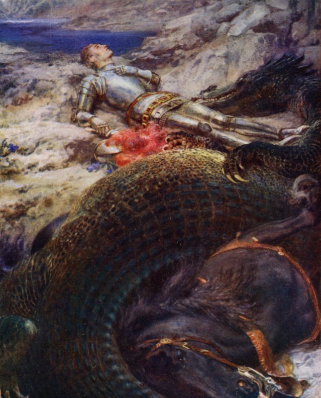 Svatý Jiří a drak od Briton Riviere