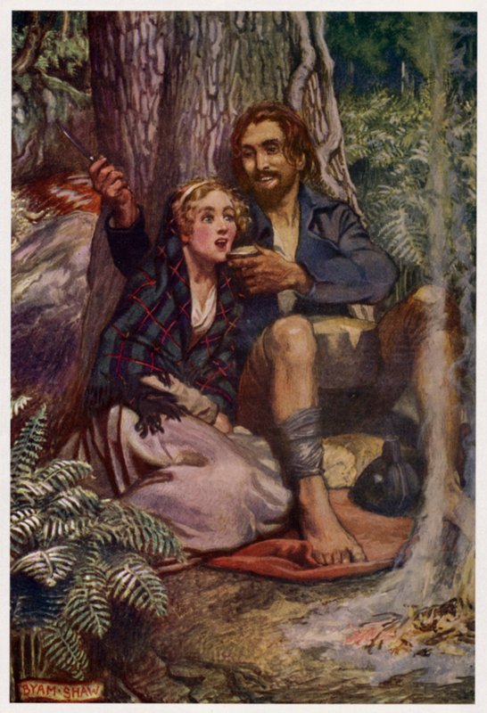 "Pro útulné v rokli, kam nane viděl" (barva litho) od Byam (after) Shaw