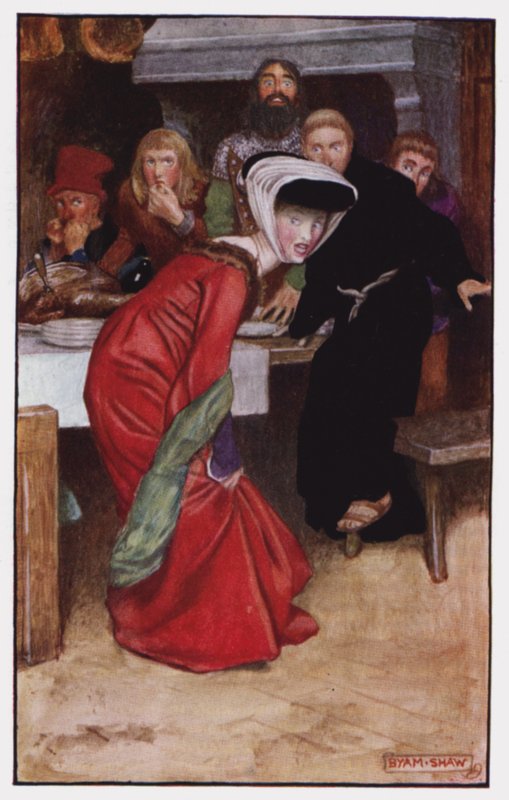 Ilustrace pro The Cloister and The Hearth od Charlese Reade (barevné lito) od Byam (after) Shaw