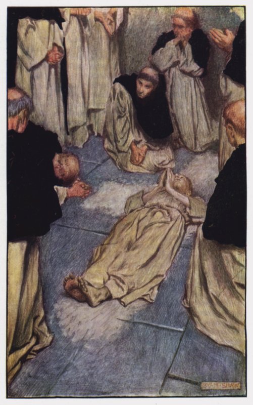 Ilustrace pro The Cloister and The Hearth od Charlese Reade (barevné lito) od Byam (after) Shaw